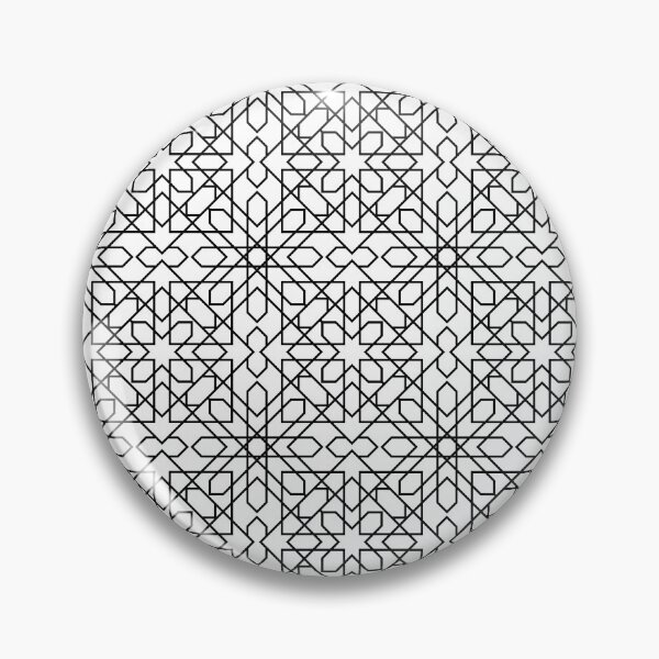Item preview, Black and white pattern - morocco style geometric mosaic designed and sold by ohaniki.