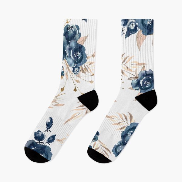 Item preview, Navy Blue Roses, Floral Pattern designed and sold by PinkLotusArt.