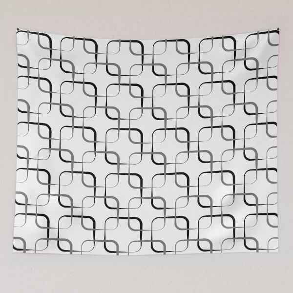 Item preview, Round Corner Black and Grey Squares Pattern designed and sold by TheInkElephant.
