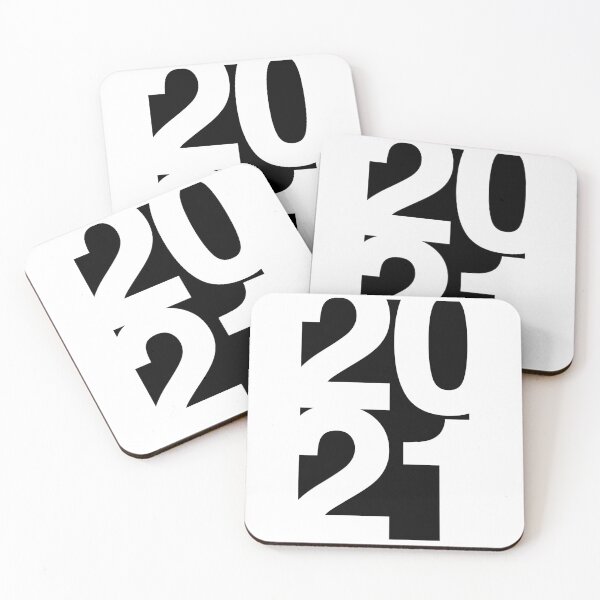 Item preview, Minimal 2021 New Year typography design designed and sold by Kvyom.