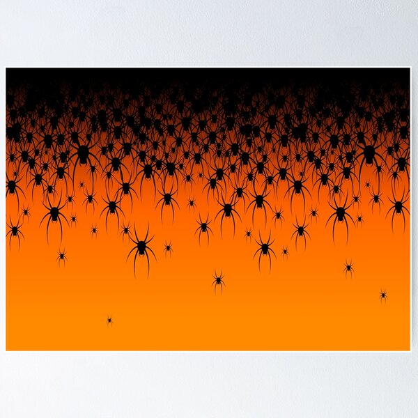Item preview, Orange Design with Black Halloween Spiders  designed and sold by edgalum.