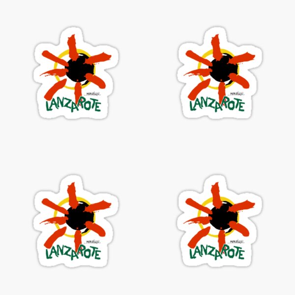 Lanzarote Manrique Sun Volcano Pattern Sticker