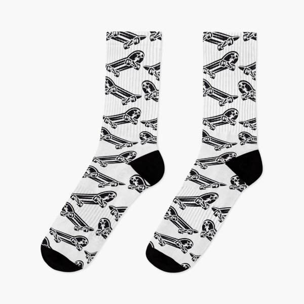 Item preview, FLYING SKATEBOARD BLACK AND WHITE COMIC STYLE, SKATEBOARDING, ROLLERBOARD BY SUBGIRL designed and sold by SUBGIRL.