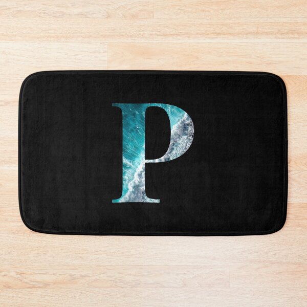 Item preview, Letter P Blue Ocean Waves Alphabet Greek Rho designed and sold by Sour Soul.