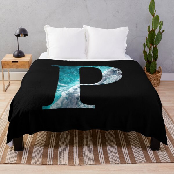 Item preview, Letter P Blue Ocean Waves Alphabet Greek Rho designed and sold by Sour Soul.