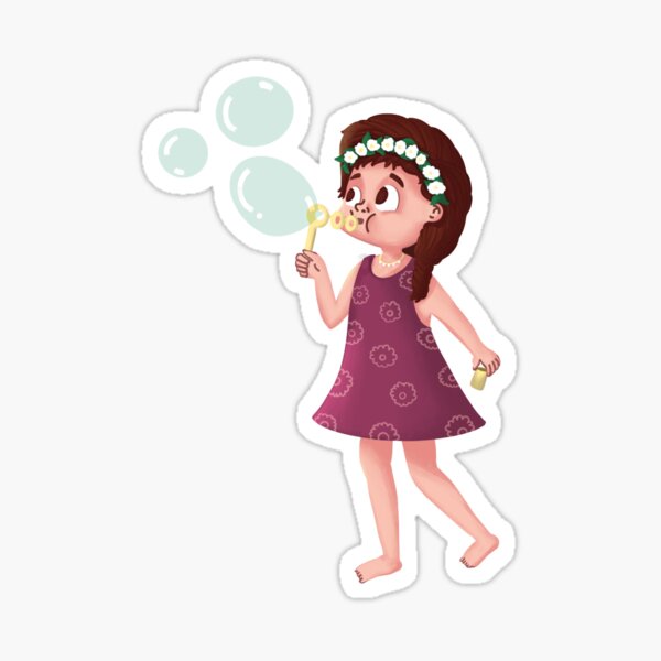 Girl Blowing Bubbles Sticker Sticker For Sale By Sidd999 Redbubble 4210