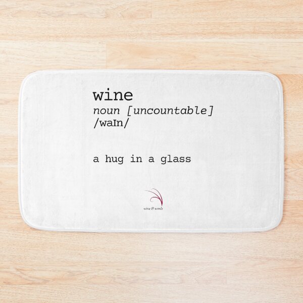 Item preview, Wine quote dictionary words noun hug in glass designed and sold by wineandwords.
