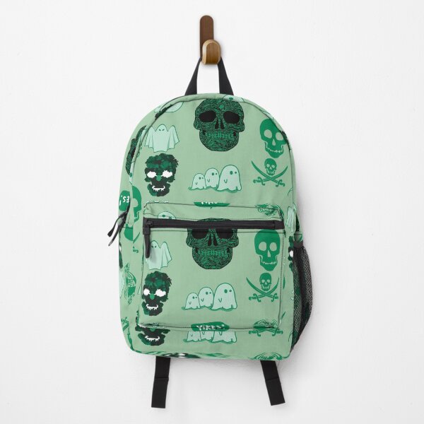 Item preview, Spooky Skeleton Ghost Halloween Pack Forest Green designed and sold by everything4eva.
