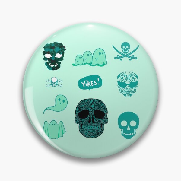Item preview, Spooky Skeleton Ghost Halloween Pack Turquoise designed and sold by everything4eva.