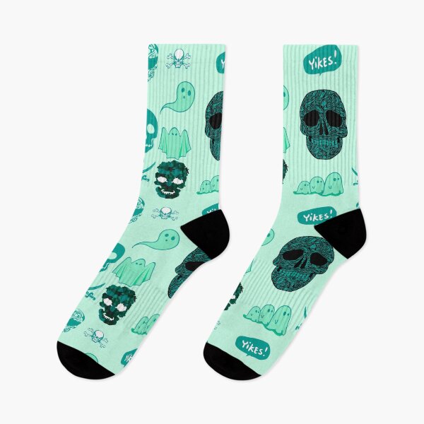 Item preview, Spooky Skeleton Ghost Halloween Pack Turquoise designed and sold by everything4eva.