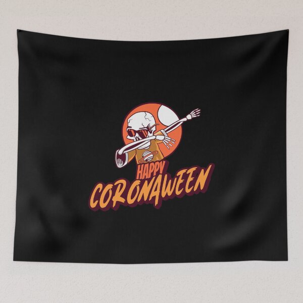 Item preview, Happy Coronaween! Quarantined Halloween with a Skeleton Dab! designed and sold by TwinTailDesigns.