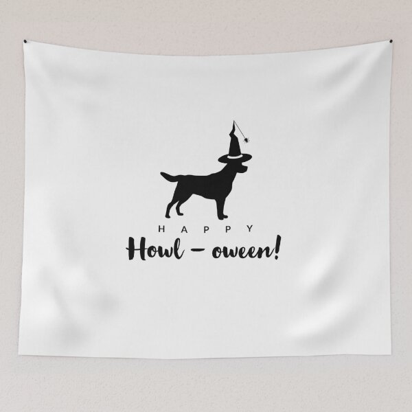 Item preview, Happy Halloween - howl oween - dogs - funny  designed and sold by Tropical Blood.