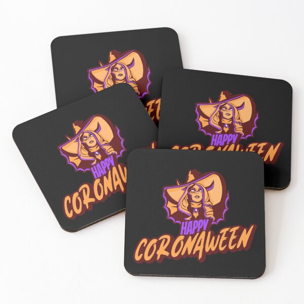 Item preview, Happy Coronaween! Quarantined Halloween with a Devil Witch designed and sold by TwinTailDesigns.
