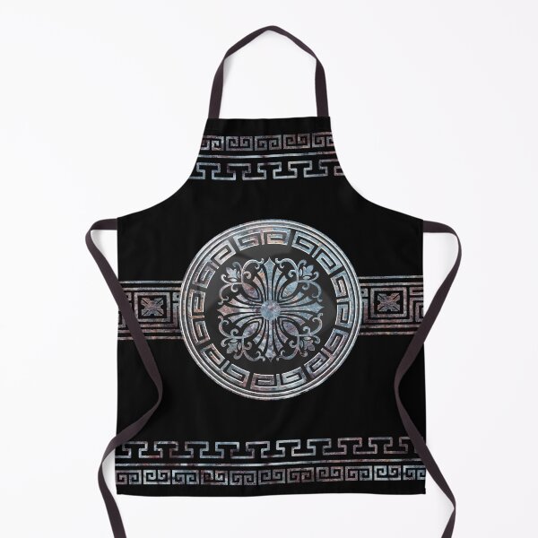 Item preview, Marble Silver Cross Greek Key Patterns Yiorgos Collection designed and sold by Yiorgos Designs.