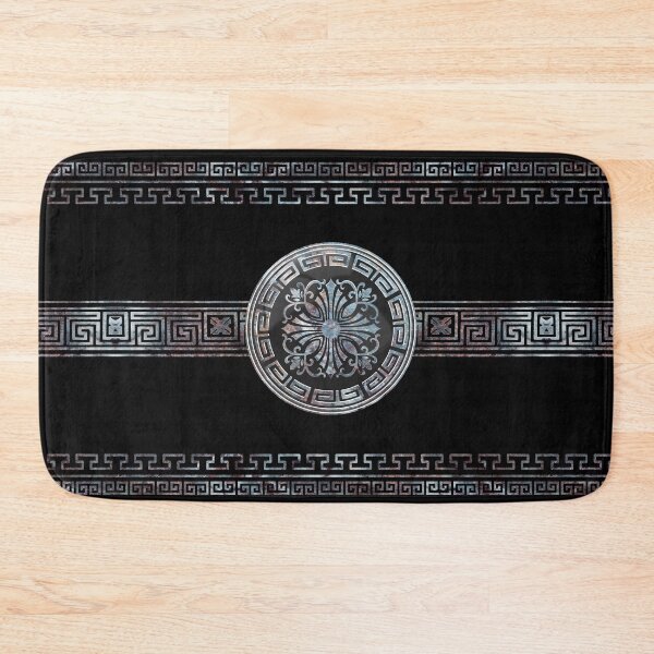 Item preview, Marble Silver Cross Greek Key Patterns Yiorgos Collection designed and sold by Yiorgos Designs.