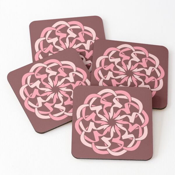 Item preview, Pink Breast Cancer Ribbon Colourful Circle Shape Arabesque Art Artistic Patterns II designed and sold by halmarho.