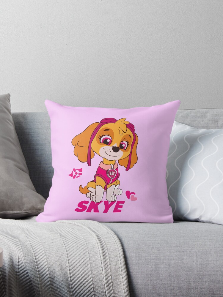 Skye Paw Patrol Pillow for Sale by Thundersome Redbubble