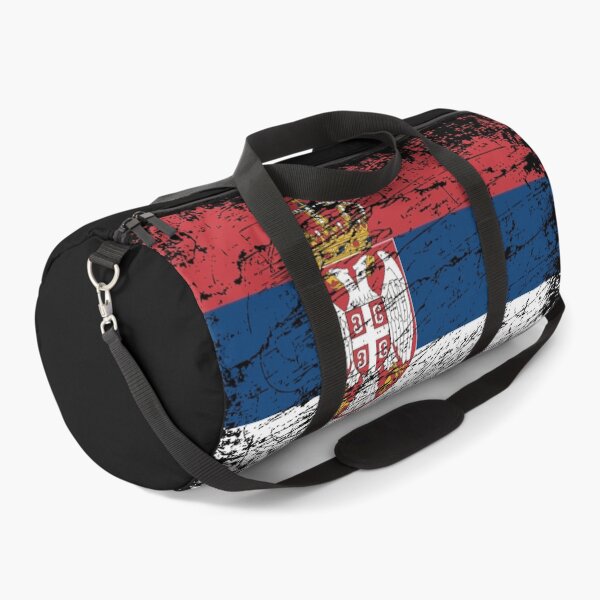 Item preview, Serbia Serbian flag flag used look designed and sold by GeogDesigns.