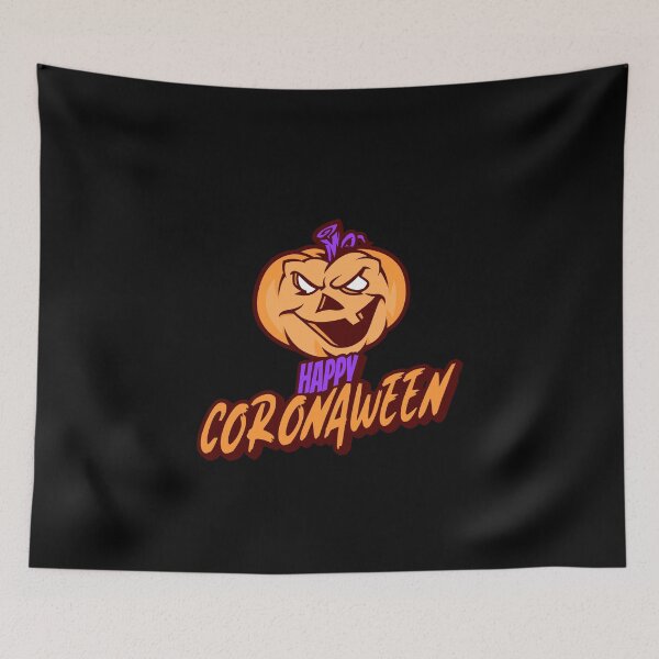 Item preview, Happy Coronaween! Quarantined Halloween with a Scary Pumpkin face! designed and sold by TwinTailDesigns.