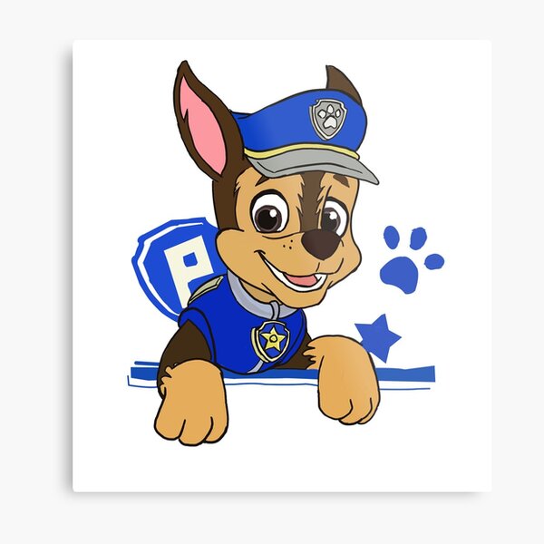Chase Paw Patrol Metal Print for Sale by Thundersome