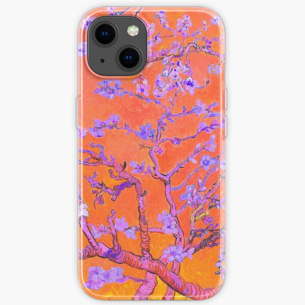 Almond Blossoms - Vincent Van Gogh - Bright Orange Color iPhone Soft Case
