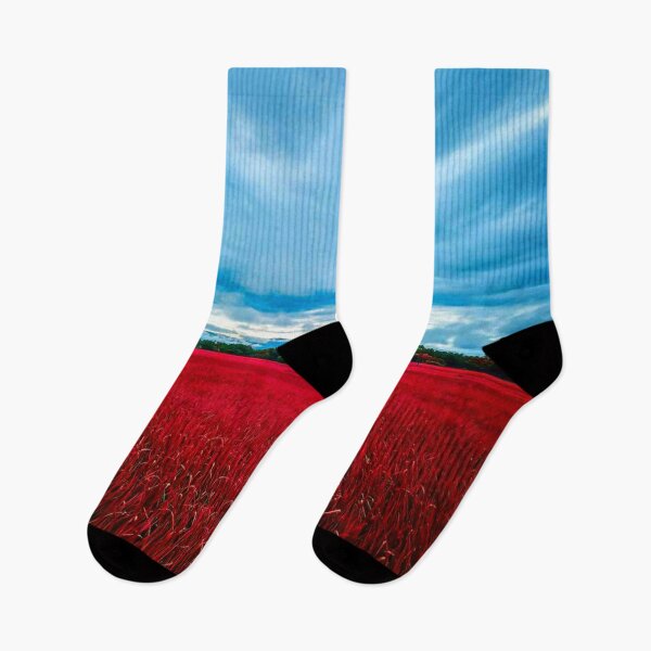 Item preview, Red Grass Under The Blue Sky designed and sold by Indra Agrawal.