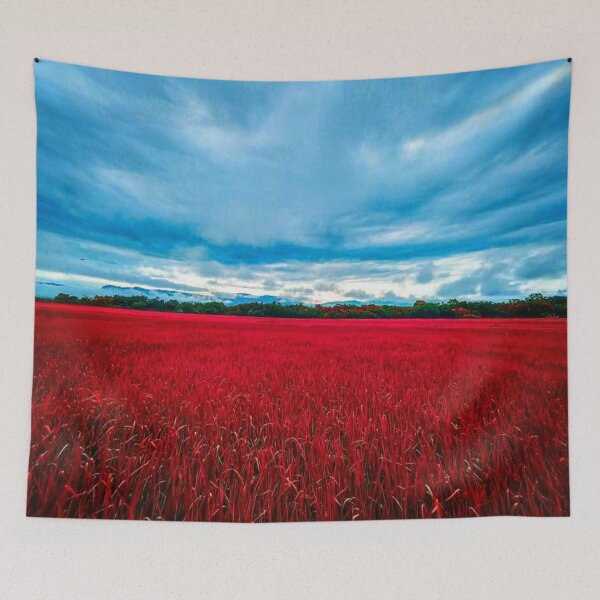 Item preview, Red Grass Under The Blue Sky designed and sold by Indra Agrawal.