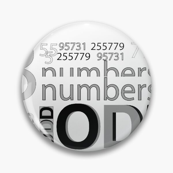 Item preview, Odd number cool typography monochromatic design  designed and sold by Kvyom.