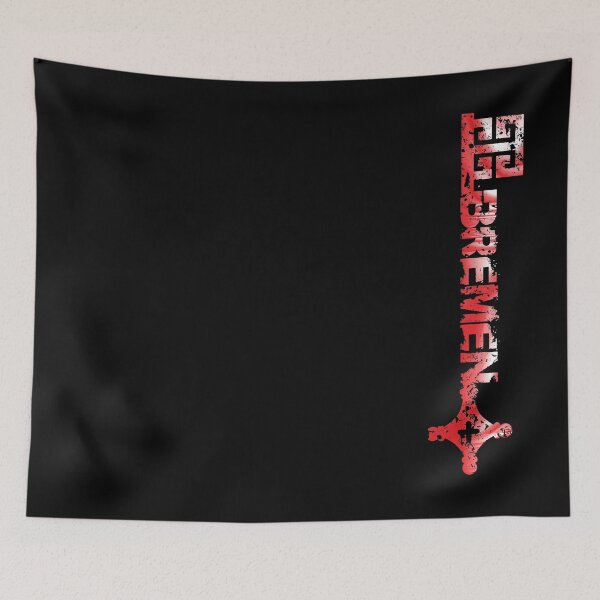 Item preview, Lettering Bremen Bremer Schlüssel in the colors red and white arranged vertically designed and sold by froggy-stylecom.