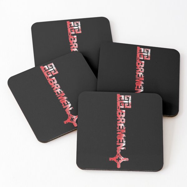 Item preview, Lettering Bremen Bremer Schlüssel in the colors red and white arranged vertically designed and sold by froggy-stylecom.