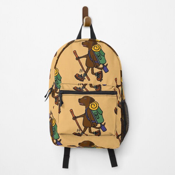 Item preview, Funny Chocolate Lab Dog Hiking designed and sold by Nature's Fancy.