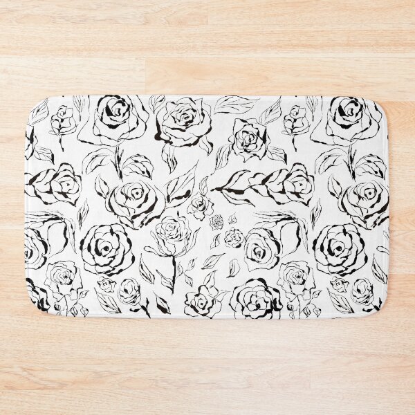 Item preview, Black and white seamless pattern with black roses. designed and sold by NataPrando.