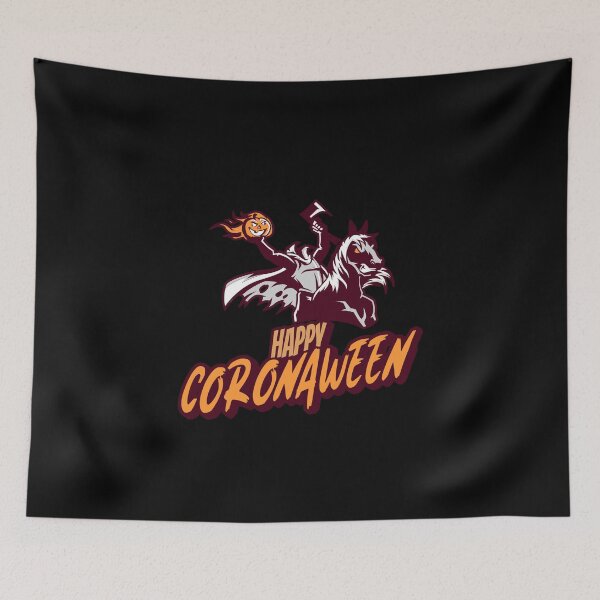 Item preview, Happy Coronaween! Quarantined Halloween with the Headless Horseman! designed and sold by TwinTailDesigns.