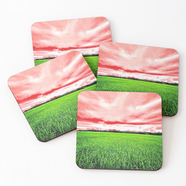 Item preview, Beautiful Green Grass Under Red Sky designed and sold by Indra Agrawal.