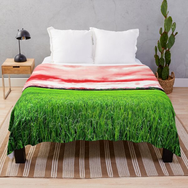 Item preview, Beautiful Green Grass Under Red Sky designed and sold by Indra Agrawal.