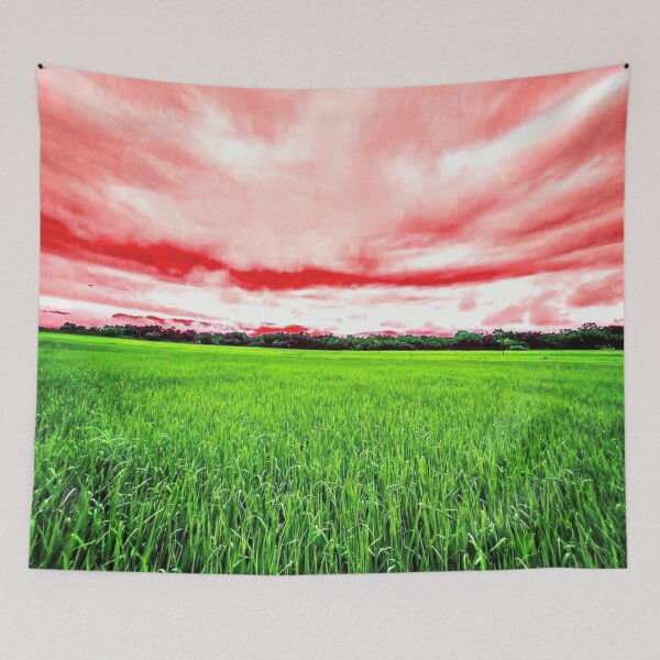 Item preview, Beautiful Green Grass Under Red Sky designed and sold by Indra Agrawal.