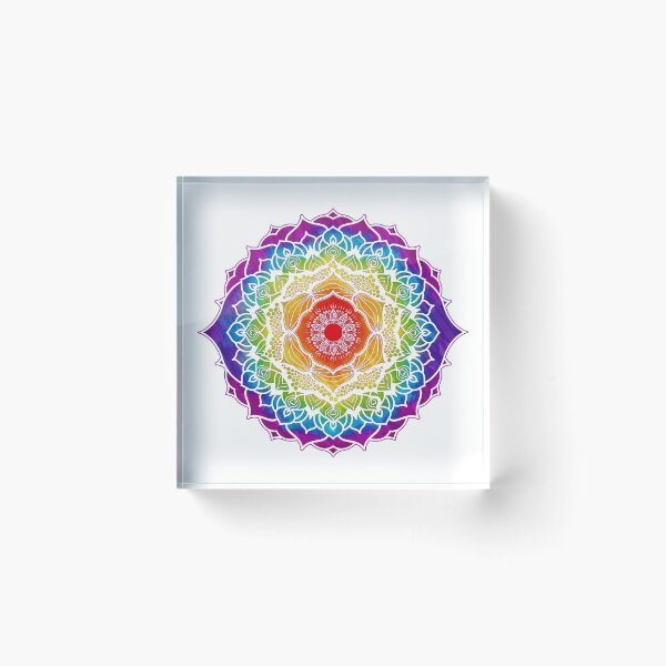 Item preview, 7 Chakras Mandala - 01 Watercolor WOWB designed and sold by chakraplaza.