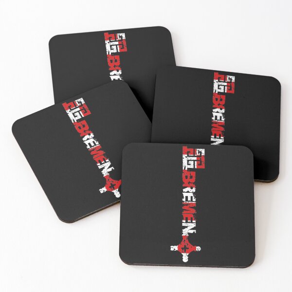 Item preview, Lettering Bremen Bremer Schlüssel in the colors red and white arranged vertically 2 designed and sold by froggy-stylecom.