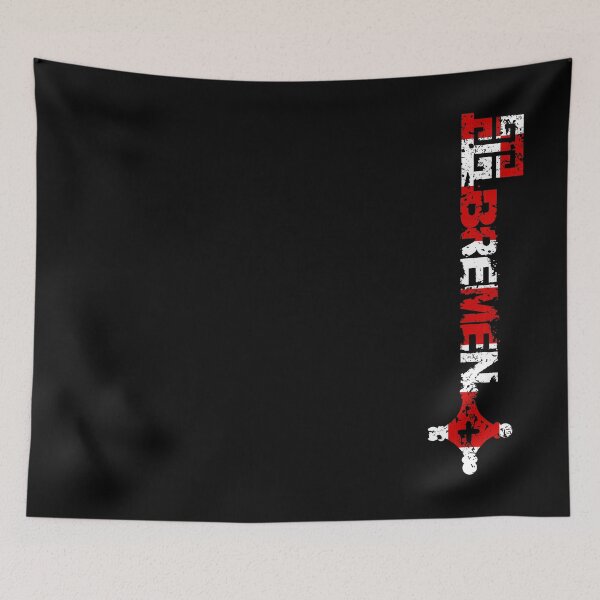 Item preview, Lettering Bremen Bremer Schlüssel in the colors red and white arranged vertically 2 designed and sold by froggy-stylecom.