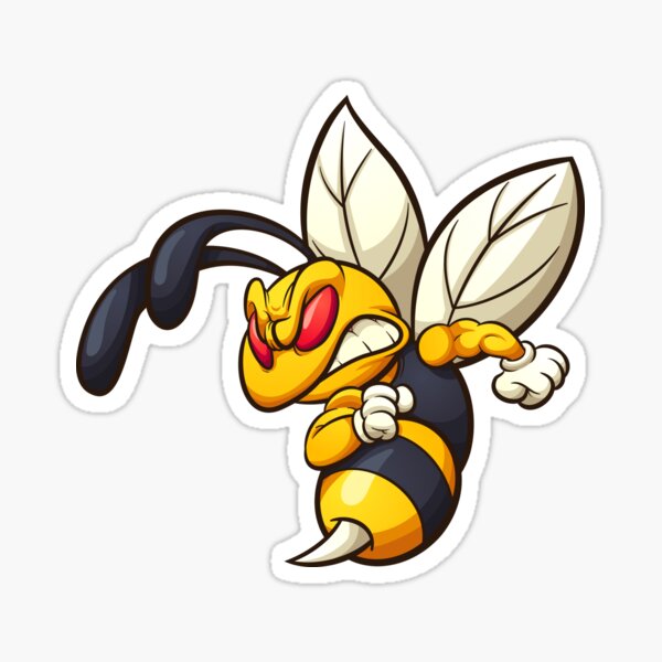 Angry Hornet Sticker