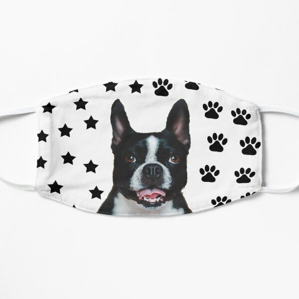 Download Boston Terrier Dog Cute Mouth Face Masks Mask By Alaechamlal Redbubble PSD Mockup Templates