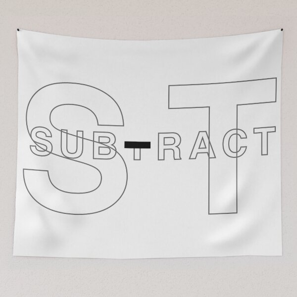 Item preview, Minimal Typography subtract word design designed and sold by Kvyom.