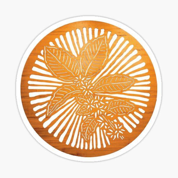 Coffee Plant Teak Sticker