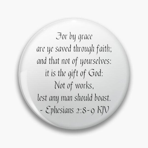 Item preview, Ephesians 2:8-9 KJV - Black Gothic Print designed and sold by VerShirts.