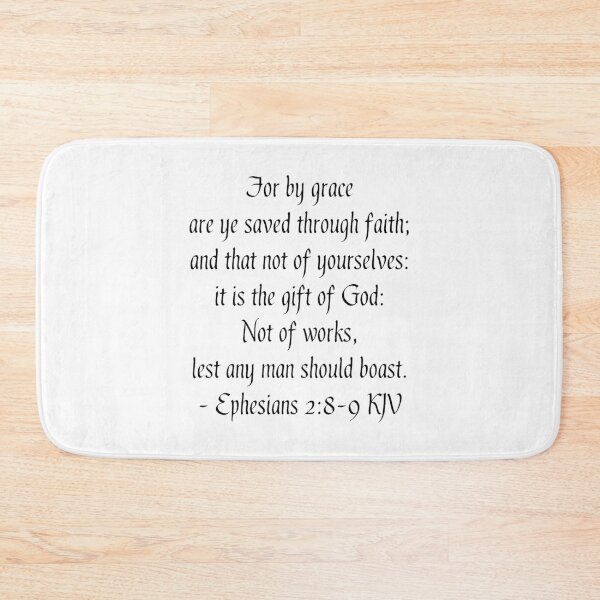 Item preview, Ephesians 2:8-9 KJV - Black Gothic Print designed and sold by VerShirts.