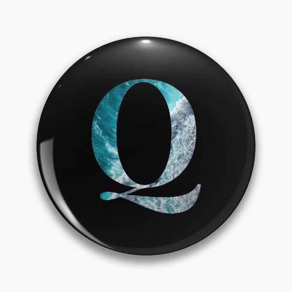 Item preview, Letter Q Blue Ocean Waves Alphabet designed and sold by Sour Soul.