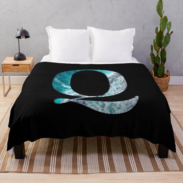 Item preview, Letter Q Blue Ocean Waves Alphabet designed and sold by Sour Soul.