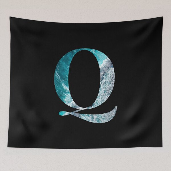 Item preview, Letter Q Blue Ocean Waves Alphabet designed and sold by Sour Soul.