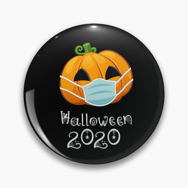 Item preview, Pumpkin Wearing Face Mask Light Orange Funny Halloween Tee designed and sold by denisetees.