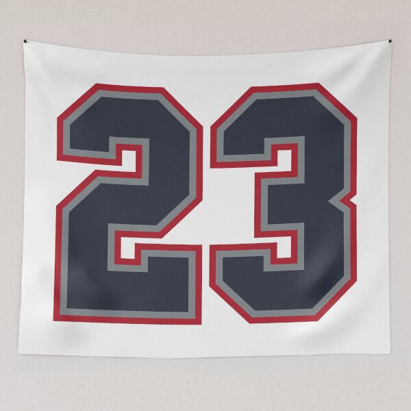 Item preview, 23 Navy Grey Red Sports Number Twenty-Three designed and sold by HelloFromAja.